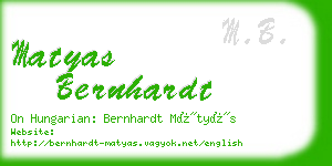 matyas bernhardt business card